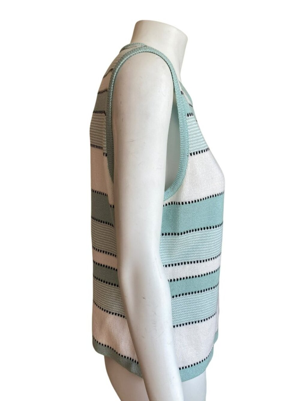 St John Sport Cardigan Knit Sweater Set Aqua Mint Celadon Green Sze Large Medium - Picture 10 of 15